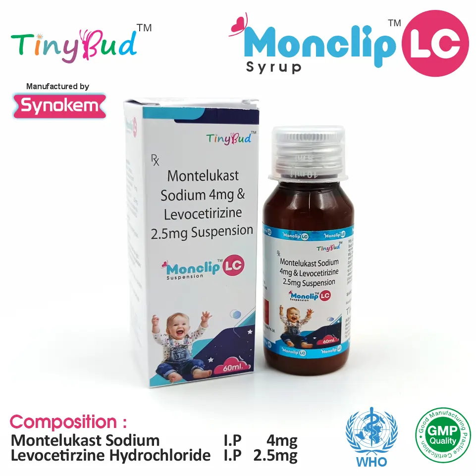 Levocetirizine (2.5mg) + Montelukast (4mg) Suspension at Best Price in PCD Pharma Franchise for Allergy Relief.